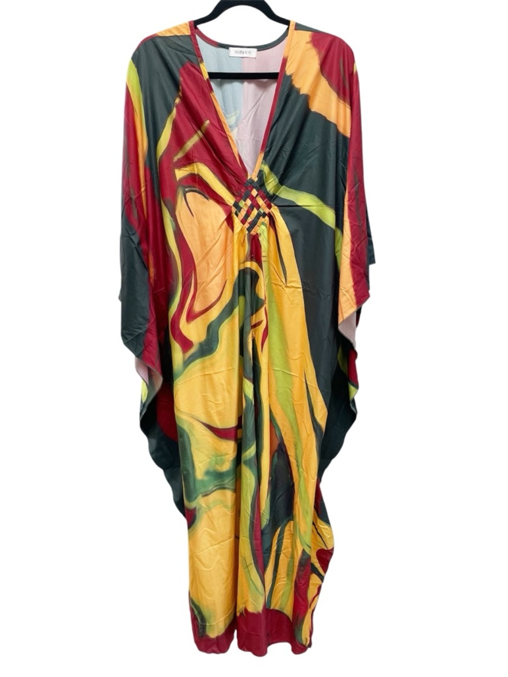 BSUBSEACH Vibrant Multicolor Kaftan Dress Coverup One Size - Picture 4 of 8